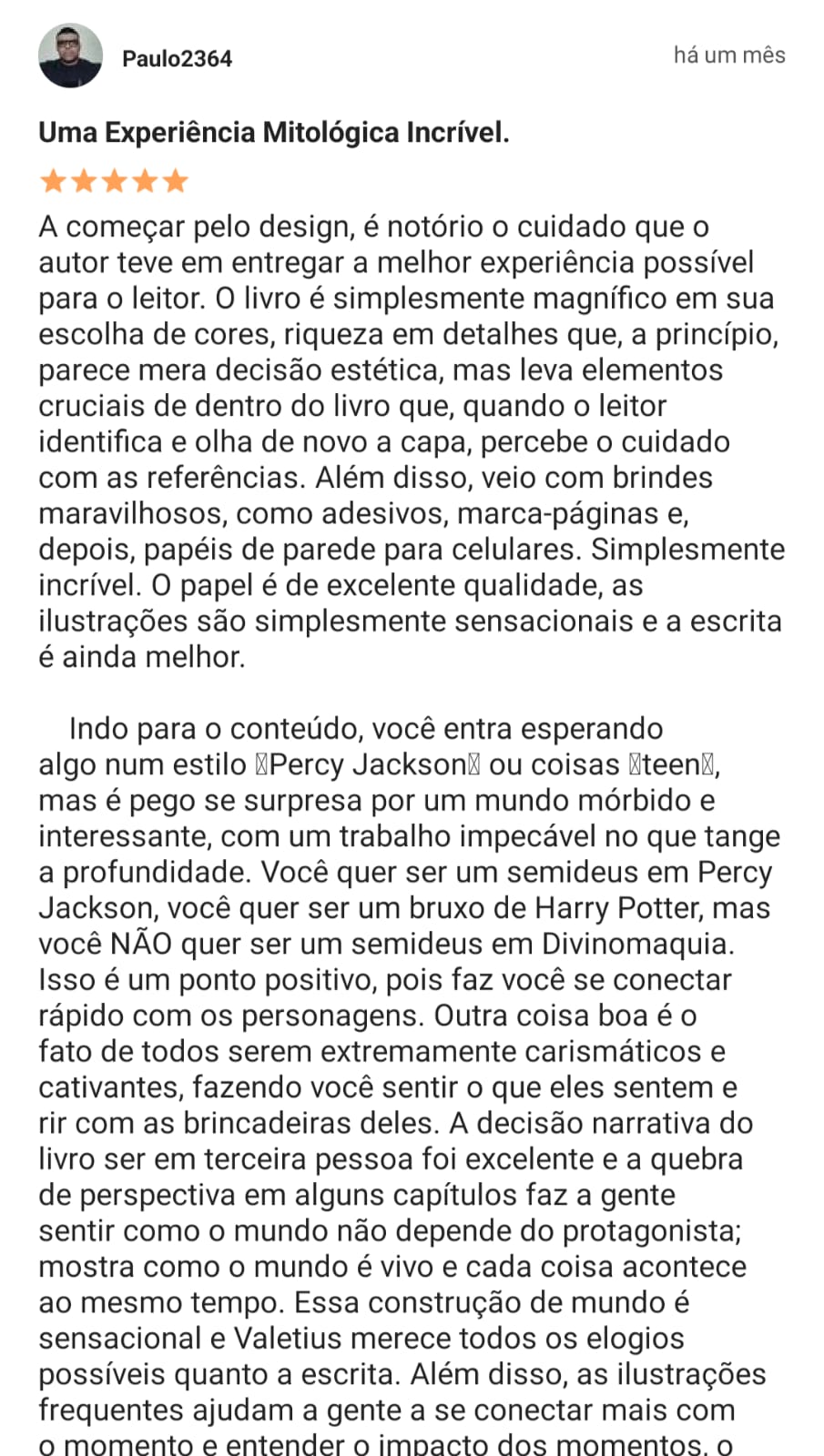 Avalia&ccedil;&atilde;o de leitor no Skoob